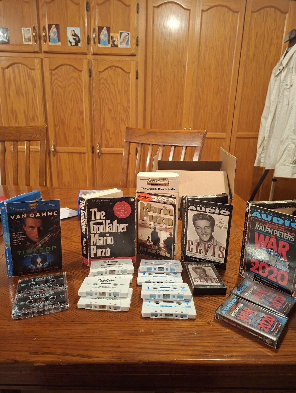Vintage Audiobook Cassette Lot – The Godfather, Elvis Presley, Timecop, & More!